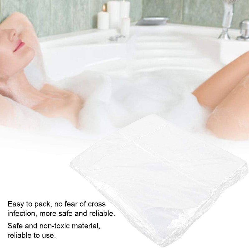 woobles Bathtub Bag, Disposable Bathtub Bags 50pcs, Spa Plastic Bathtub Cover Film for Household Hotel Travel, Bath Tub Spa Shower, Beauty Tools(47.2 X 73.2 In) - Image 2